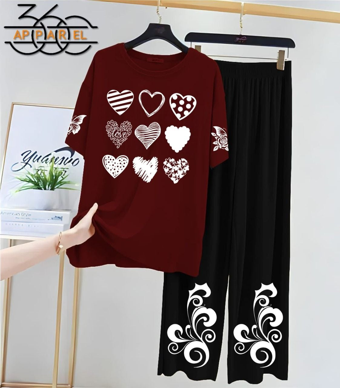 Women Printed Night Suit Fabric Jersey