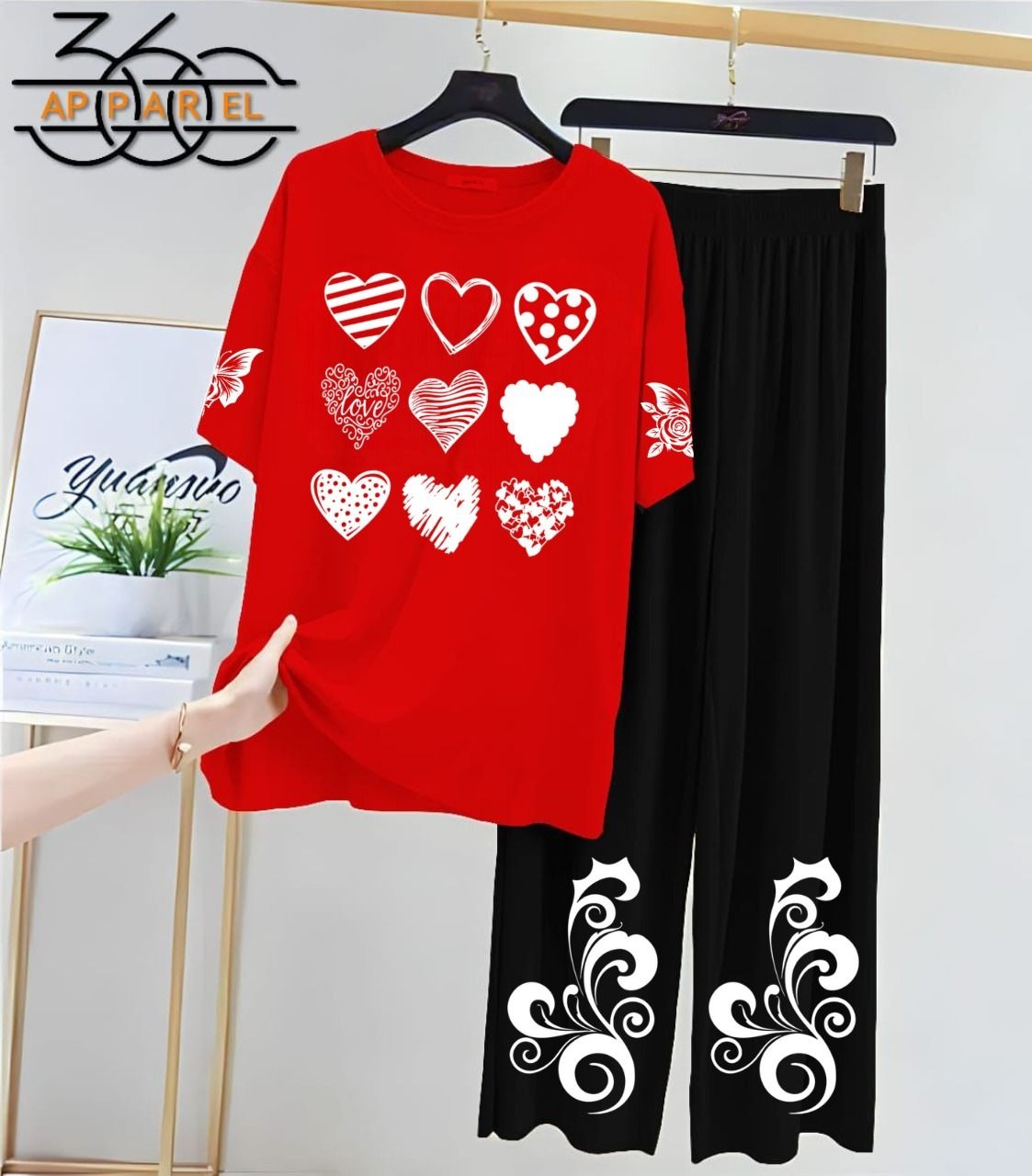 Women Printed Night Suit Fabric Jersey