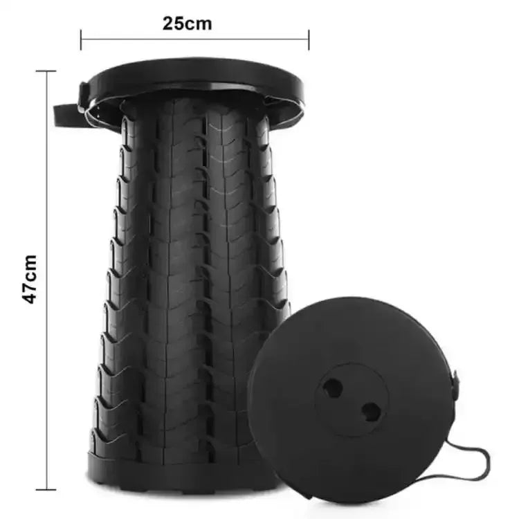 Portable Retractable Folding Stool Chair Latest Smart Outdoor Foldable Collapsible Lightweight Seat Chair Stool for Camping Traveling Picnic Car Easy to Carry Anywhere