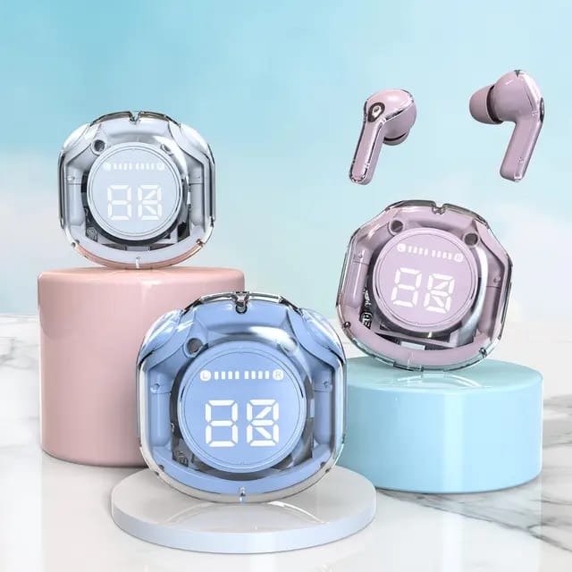 Air 39 Wireless Earbuds Transparent Bluetooth 5.3, Heavy Stereo Bass