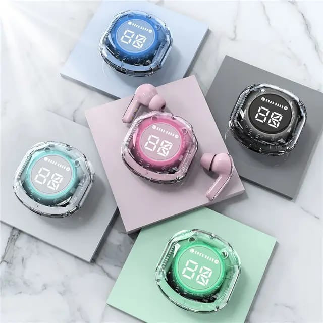 Air 39 Wireless Earbuds Transparent Bluetooth 5.3, Heavy Stereo Bass