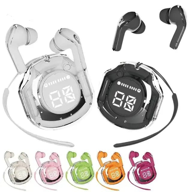 Air 39 Wireless Earbuds Transparent Bluetooth 5.3, Heavy Stereo Bass